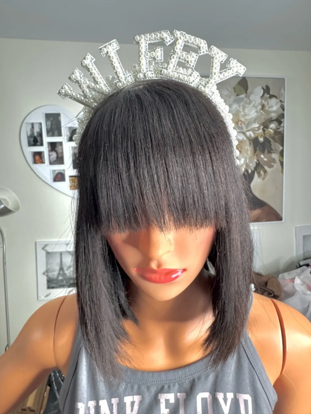 Rhinestone 'and Pearl Wifey' Headband - Silver NWOT